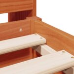 vidaXL Posteľ s knižnicou bez matraca vosková 140x200 cm borovica – Obrázok 9