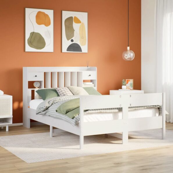 VXL8721158618269_m_en_hd_1.jpg vidaXL Posteľ s knižnicou bez matraca biela 140x190cm borovicový masív – Obrázok 1