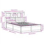 vidaXL Posteľ s matracom voskovo hnedá 140x200 cm masívna borovica – Obrázok 11