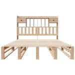 vidaXL Posteľ s knižnicou bez matraca 140x200 cm borovicový masív – Obrázok 4
