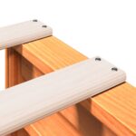 vidaXL Posteľ s knižnicou bez matraca vosková 140x200 cm borovica – Obrázok 9