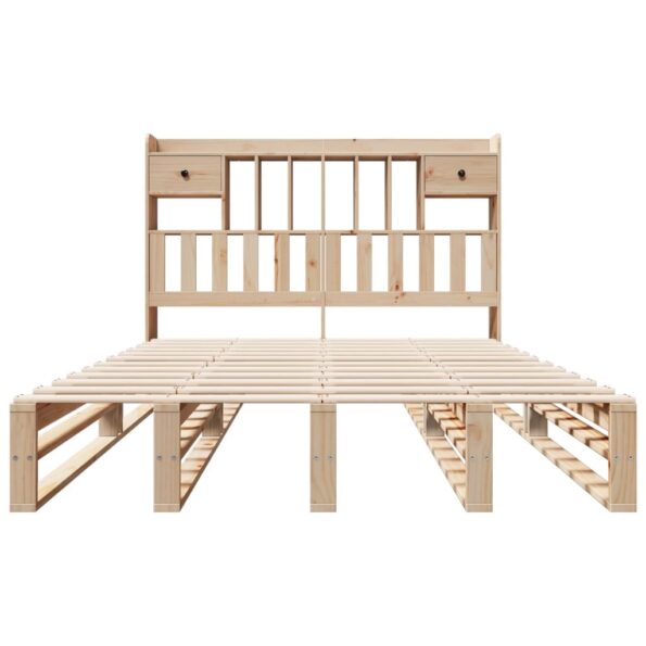 vidaXL Posteľ s knižnicou bez matraca 160x200 cm borovicový masív – Obrázok 4