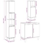 vidaXL 3-dielna sada kúpeľňového nábytku betónová kompozitné drevo – Obrázok 11