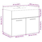 vidaXL Kúpeľňová umývadlová skrinka so zabudov. umývadlom dub sonoma – Obrázok 11