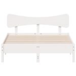 vidaXL Posteľ bez matraca biela 140x200 cm masívna borovica – Obrázok 4