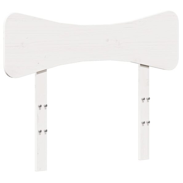 vidaXL Posteľ bez matraca biely 150x200 cm masívna borovica – Obrázok 6