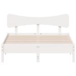 vidaXL Posteľ bez matraca biela 120x190 cm masívna borovica – Obrázok 4