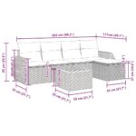 vidaXL 6-dielna záhradná súprava pohoviek s vankúšmi béžová polyratan – Obrázok 12