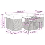 vidaXL 7-dielna záhradná sedacia súprava a vankúše béžová polyratan – Obrázok 12