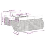 vidaXL 6-dielna záhradná súprava pohoviek s vankúšmi béžová polyratan – Obrázok 12