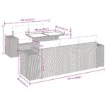 vidaXL 6-dielna záhradná súprava pohoviek s vankúšmi béžová polyratan – Obrázok 12