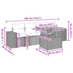 vidaXL 5-dielna záhradná súprava pohoviek s vankúšmi béžová polyratan – Obrázok 12