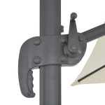 vidaXL Závesný záhradný slnečník, hliníková tyč 400x300 cm, pieskový – Obrázok 7