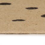 vidaXL Ručne vyrobený jutový koberec s potlačou bodiek 120 cm – Obrázok 5