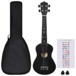 vidaXL Sopránové ukulele s taškou pre deti čierne 23" – Obrázok 2
