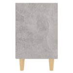 vidaXL Nočné stolíky, nohy z masívu 2 ks, betónovo sivé 40x30x50 cm – Obrázok 6