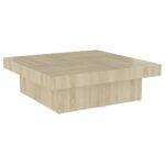 vidaXL Konferenčný stolík dub sonoma 90x90x28 cm drevotrieska – Obrázok 2