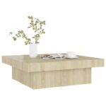 vidaXL Konferenčný stolík dub sonoma 90x90x28 cm drevotrieska – Obrázok 3