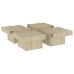 vidaXL Konferenčný stolík dub sonoma 90x90x28 cm drevotrieska – Obrázok 4