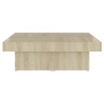 vidaXL Konferenčný stolík dub sonoma 90x90x28 cm drevotrieska – Obrázok 6