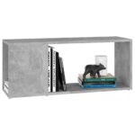 vidaXL TV skrinka lesklá betónová sivá 80x24x32 cm drevotrieska – Obrázok 4