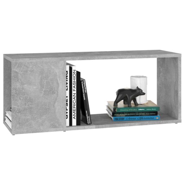 vidaXL TV skrinka lesklá betónová sivá 80x24x32 cm drevotrieska – Obrázok 4