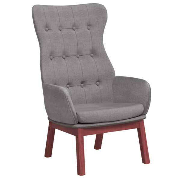 vidaXL Relaxačné kreslo bledosivé látkové – Obrázok 2