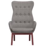 vidaXL Relaxačné kreslo bledosivé látkové – Obrázok 3