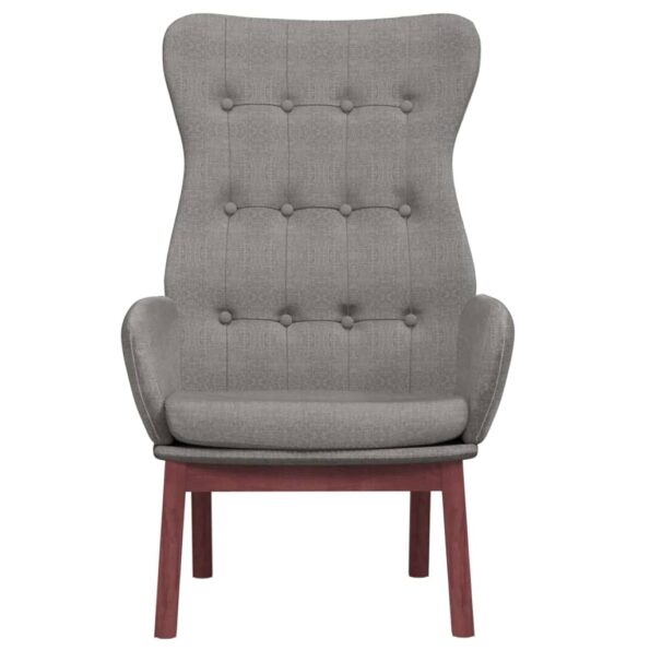 vidaXL Relaxačné kreslo bledosivé látkové – Obrázok 3