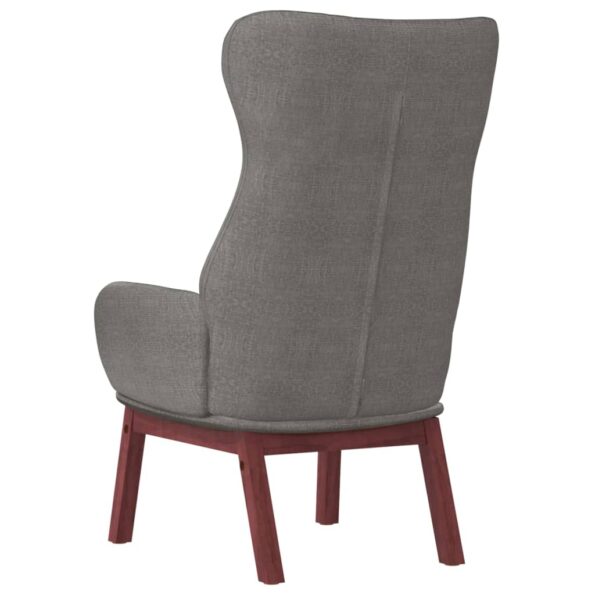 vidaXL Relaxačné kreslo bledosivé látkové – Obrázok 5