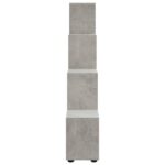 vidaXL Knižnica v tvare schodov betónová sivá 142 cm spracované drevo – Obrázok 5