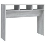 vidaXL Konzolový stolík sivý dub sonoma 105x30x80 cm spracované drevo – Obrázok 2