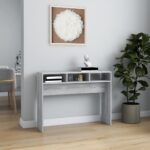 vidaXL Konzolový stolík sivý dub sonoma 105x30x80 cm spracované drevo – Obrázok 3