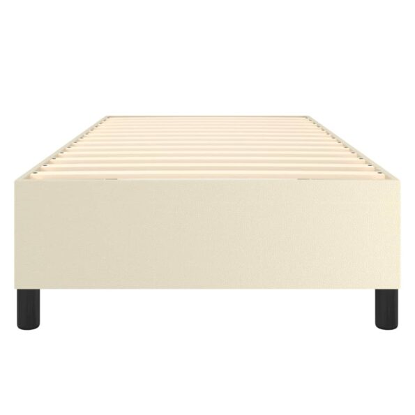 vidaXL Posteľný rám s boxspringom krémový 90x200 cm umelá koža – Obrázok 5