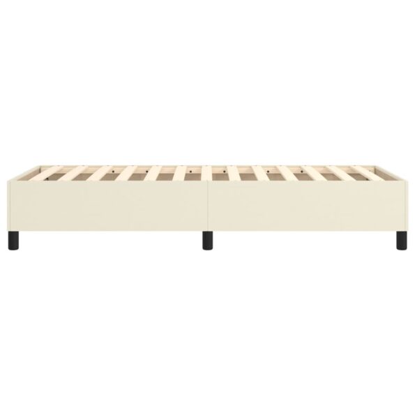 vidaXL Posteľný rám s boxspringom krémový 90x200 cm umelá koža – Obrázok 6