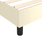 vidaXL Posteľný rám s boxspringom krémový 90x200 cm umelá koža – Obrázok 7