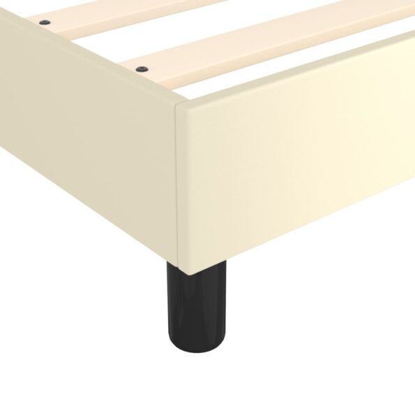 vidaXL Posteľný rám s boxspringom krémový 90x200 cm umelá koža – Obrázok 7