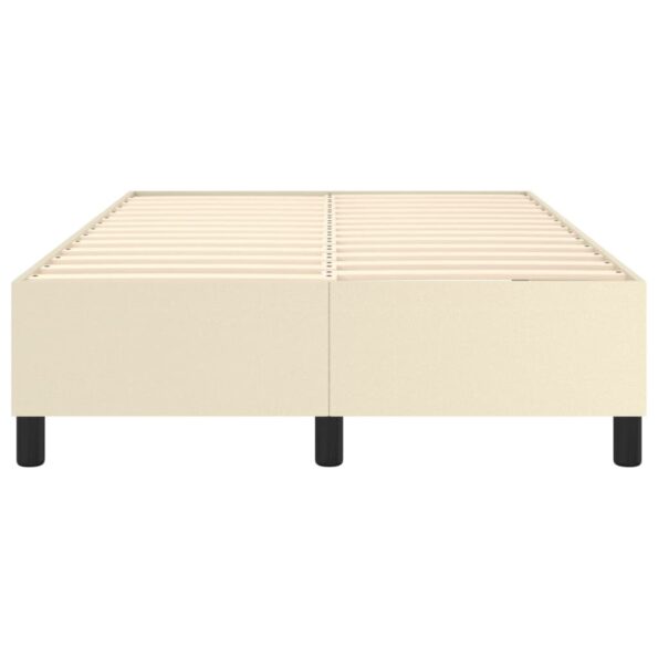vidaXL Posteľný rám krémový 120x200 cm umelá koža – Obrázok 5