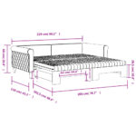 vidaXL Rozkladacia denná posteľ s matracmi modrá 100x200 cm zamat – Obrázok 12