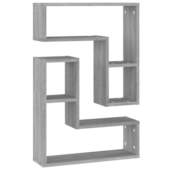 vidaXL Nástenné police 2 ks sivé sonoma 50x15x50 cm spracované drevo – Obrázok 2