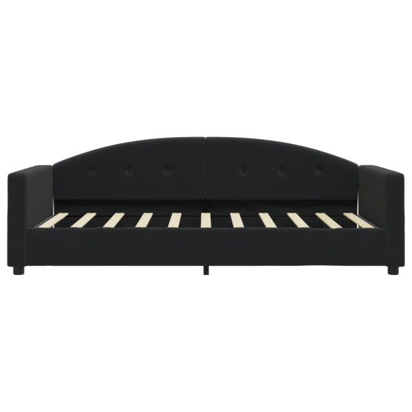 vidaXL Denná posteľ čierna 80x200 cm zamat – Obrázok 3