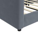 vidaXL Denná posteľ tmavosivá 100x200 cm zamat – Obrázok 6