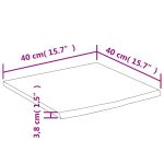 vidaXL Nástenná polica 40x40x3,8 cm obdĺžnik masívna akácia živá hrana – Obrázok 8