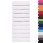 vidaXL Osušky do kúpeľne FROGN 10 ks biele 100x150 cm 360 g/m² – Obrázok 2