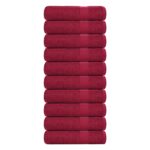 vidaXL Osušky 10 ks bordová 100x150 cm 360 g/m2 100% bavlna