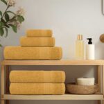 vidaXL Uteráky do sauny 2 ks zlaté 80x200 cm 360 g/m2 100% bavlna – Obrázok 3