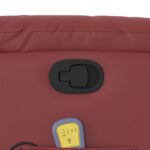 vidaXL Sklápacie masážne kreslo vínovo-červené umelá koža – Obrázok 10