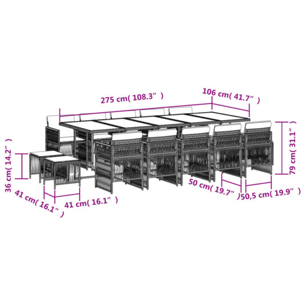 VXL8721012294523_g_en_hd_4.jpg vidaXL 15-dielna záhrad. jedálenská sada s vankúšmi béžová polyratan – Obrázok 6