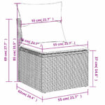 vidaXL 10-dielna záhradná sedacia súprava a vankúše hnedá polyratan – Obrázok 12