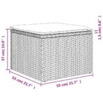 vidaXL 6-dielna záhradná sedacia súprava s vankúšmi hnedá polyratanová – Obrázok 11